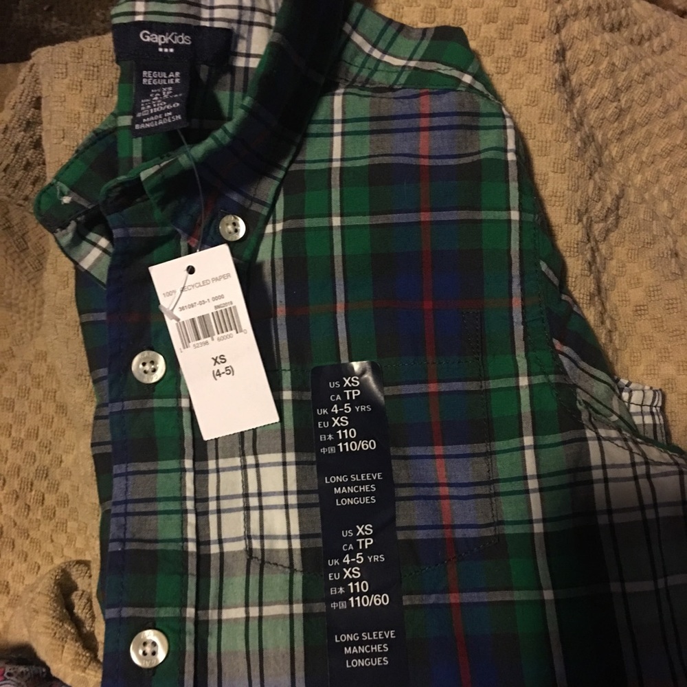 Gap kids long sleeve button up.